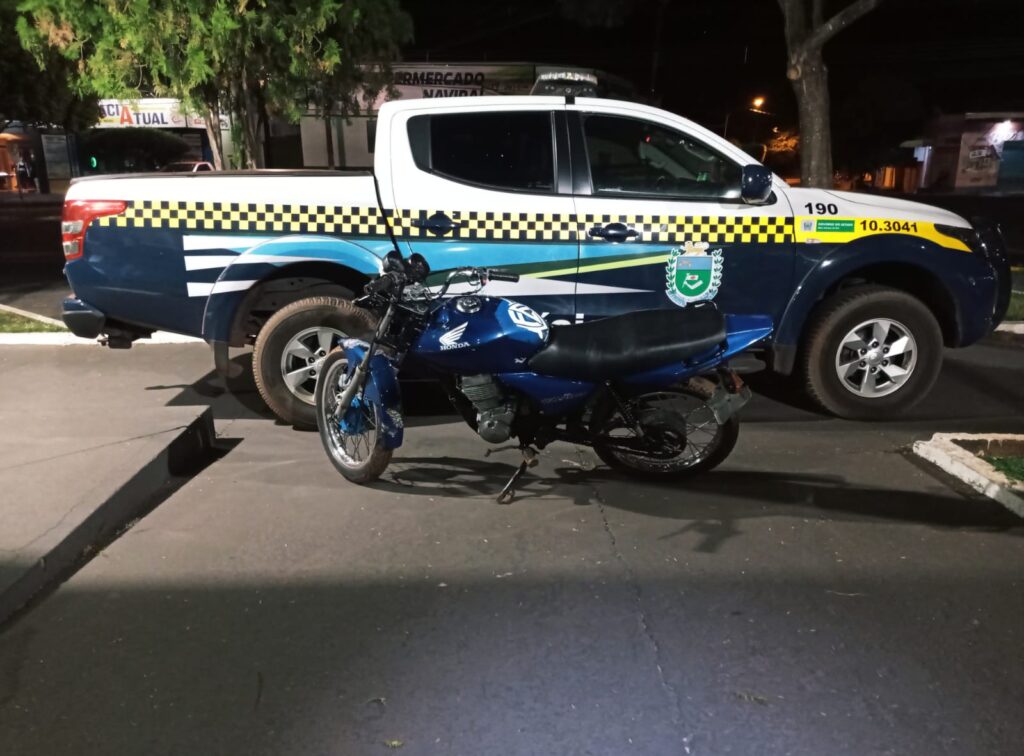 Em Naviraí Polícia Militar apreende adolescente conduzindo motocicleta