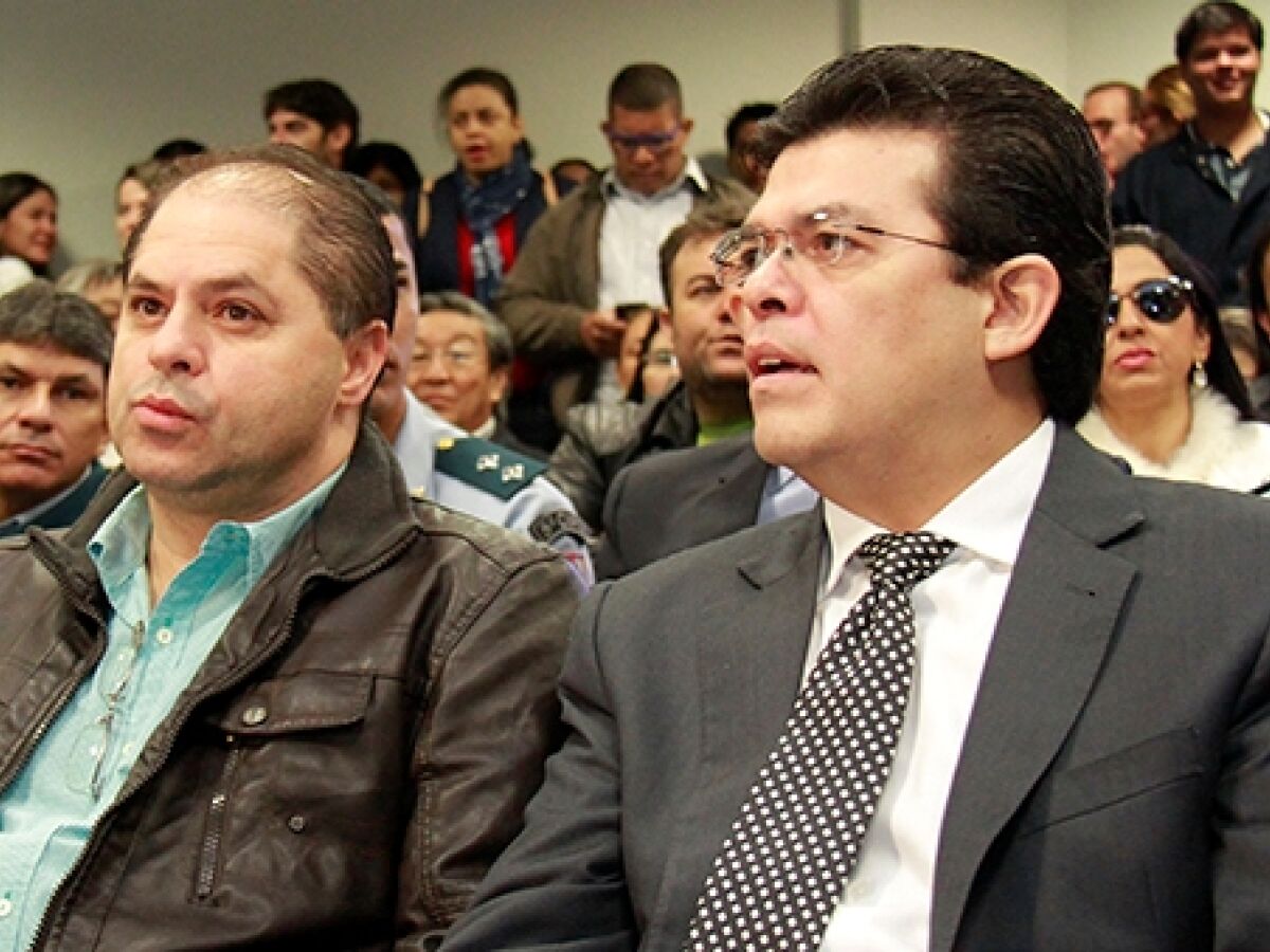 Ex-presidente da Câmara, vereador Mario Cesar e prefeito afastado Gilmar Olarte - Foto: Wanderson Lara