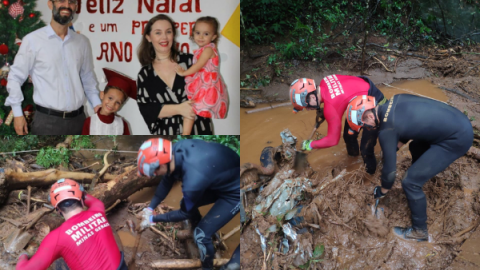 Professora da UEMS, esposo e 2 filhos pequenos são encontrados soterrados