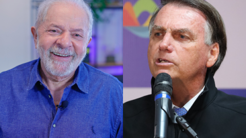 Congelados: Lula tem 44% dos votos e Bolsonaro 32%, diz pesquisa FSB/BTG