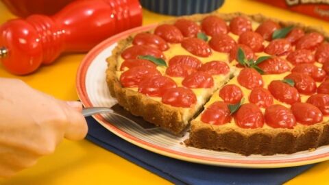 Receita: Torta de Queijo com Tomate