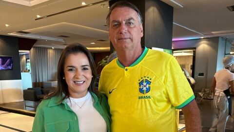 Prefeita Adriane Lopes se encontra com Bolsonaro e participa de ato em prol da Democracia 