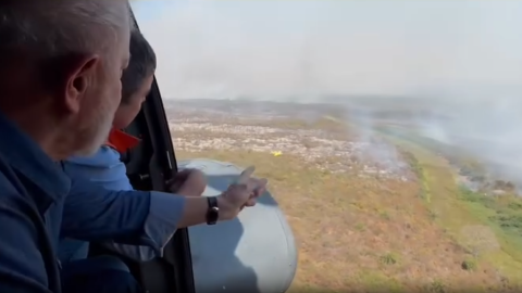 Com Riedel, Lula sobrevoa o Pantanal em Mato Grosso do Sul (vídeo)