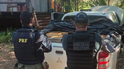 Caminhonetes roubadas levavam 2,8 t de maconha em MS