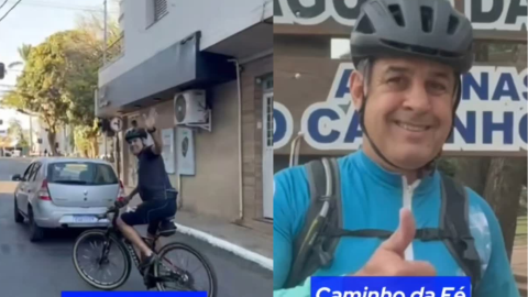 Vereador pedala 300 km em promessa pela cura do filho
