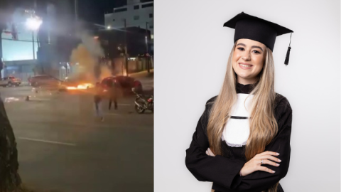 Vídeo: Brunna sobrevive a acidente, sai do carro e morre eletrocutada