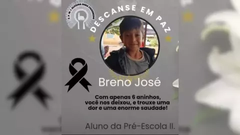 Irmão acende vela e Breno, de 6 anos, morre queimado