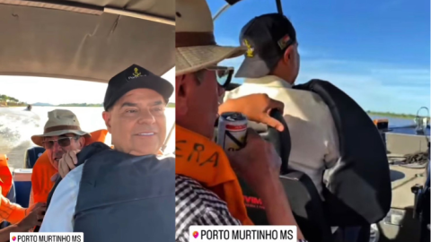 Prefeito Nelson Cintra publica fotos bebendo cerveja durante visita oficial de Senador