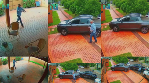 Execução: Alcides Bernal desceu do carro atirando (vídeo)