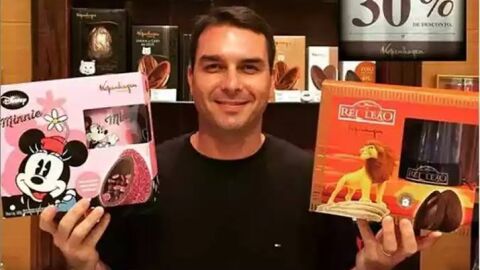 Debate: Flávio Bolsonaro critica tamanho da "barra de chocolate"
