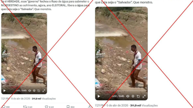 Vídeo do Oriente Médio vira fake news sobre "água" no Nordeste