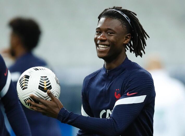 Eduardo Camavinga ficou no banco de reservas na partida França x Portugal