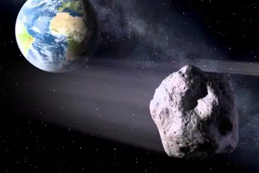 Ilustração da Nasa de asteroide passando perto da Terra