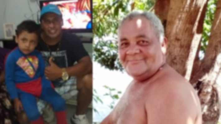 Elias Figueiredo da Silva, de 58 anos, Marcelo Ortiz da Silva, 42 anos, e o filho de Marcelo, de 7 anos.