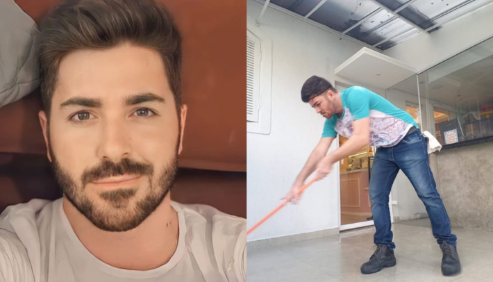 Homem vira diarista para pagar pensão e se depara com assédios; "não sou garoto de programa". Foto: Arquivo pesssoal 