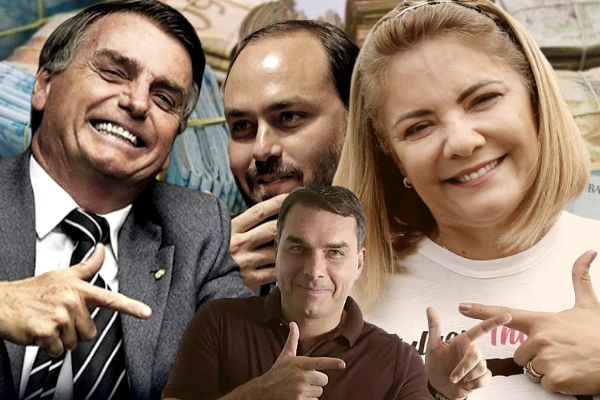 Investigação do MP do Rio apura movimentação financeira da ex-mulher de Bolsonaro, ex-chefe de gabinete de Carlos Bolsonaro e suspeita da prática de 'rachadinha'. Foto: Montagem
