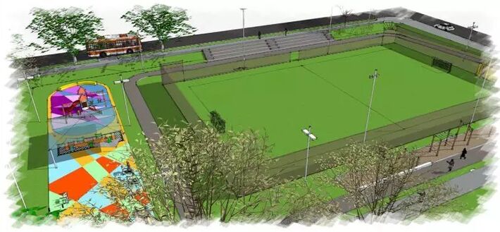 Modelo de como deve ficar a Arena famoso no Aero Rancho, em Campo Grande (MS). Foto: Reprodução 