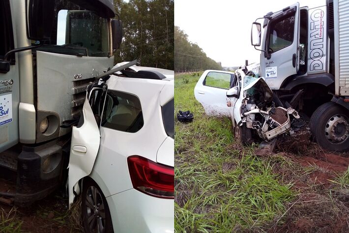 Acidente aconteceu quando caminhoneiro tentou ultrapassagem forçada. Foto: Reprodução 