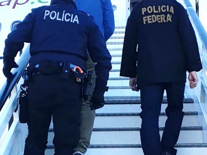 PF prende foragido internacional procurado pela Interpol no aeroporto de Confins  Foto: Polícia Federal de Minas Gerais