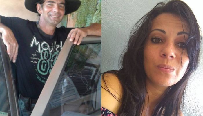 A direita uma foto de Rose, obtida na rede social. A esquerda há uma imagem do suspeito, Eduardo Gomes, compartilhada pelo site Veja Aqui MS.  