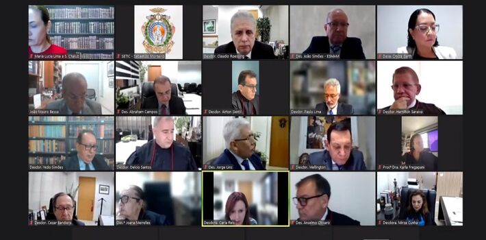 Sessão das Câmaras Reunidas - 02/02/2022. Foto: Print do vídeo da sessão 