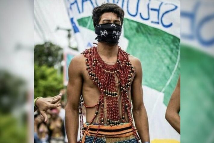 Vitor Braz de Souza, 22, jovem indígena da etnia Pataxó. Foto: Redes 