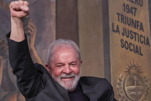 Esse é Lula , durante  encontro com as centrais sindicais argentinas CGT e CTA neste em 11 de fevereiro de 2021.Foto: Ricardo Stuckert