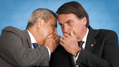 Jair Bolsonaro e seu possível vice, general Walter Braga Netto. Foto: Reprodução 