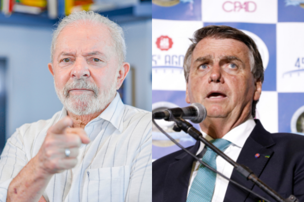 Lula (Esquerda), Bolsonaro (Direita). Fotos: Reproduções