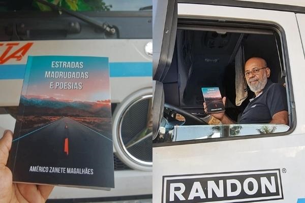 Magalhães posa para foto dentro da cabine de seu caminhão. Foto: Reprodução 