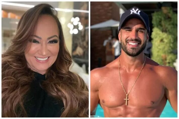 Mãe de Neymar e namorado 