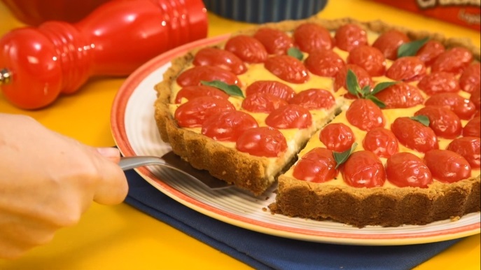 Torta de queijo com tomate. Foto: Divulgação