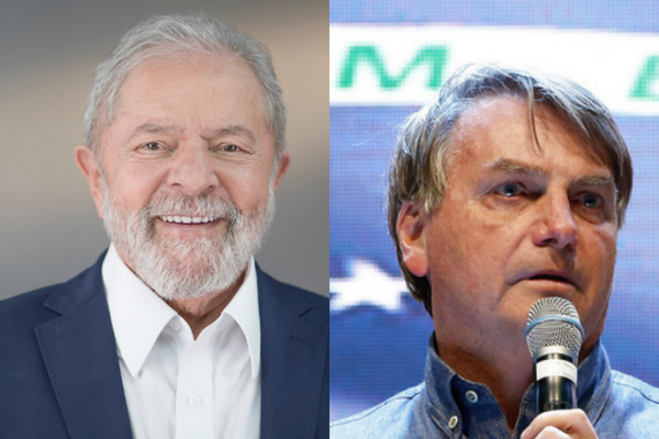 Esses são Lula (PT) à esquerda. Bolsonaro (PL) à direita. Fotos: Reprodução