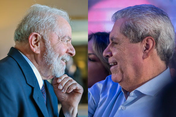 Esses são Lula (PT) à esquerda. Foto: Ricardo Stuckert. E André Puccinelli (MDB) à direita. Foto: Tero Queiroz.  