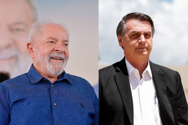Esq: Lula (PT)  Foto: Ricardo Stuckert. Dir: Bolsonaro (PL)  Foto: Alan Santos/PR