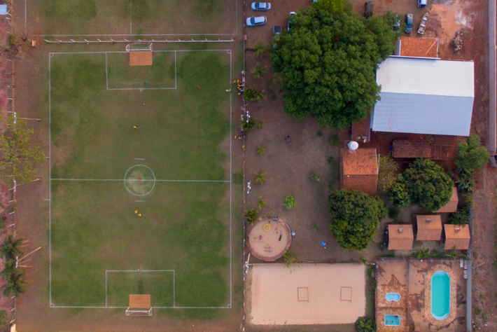 Vista aérea das instalações da associação em Campo Grande (MS). Foto: Facebook | ABMMS