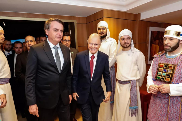 Jair Bolsonaro visitou o Templo de Salomão e foi recebido pelo pastor Edir Macedo. Foto: Alan Santos/PR