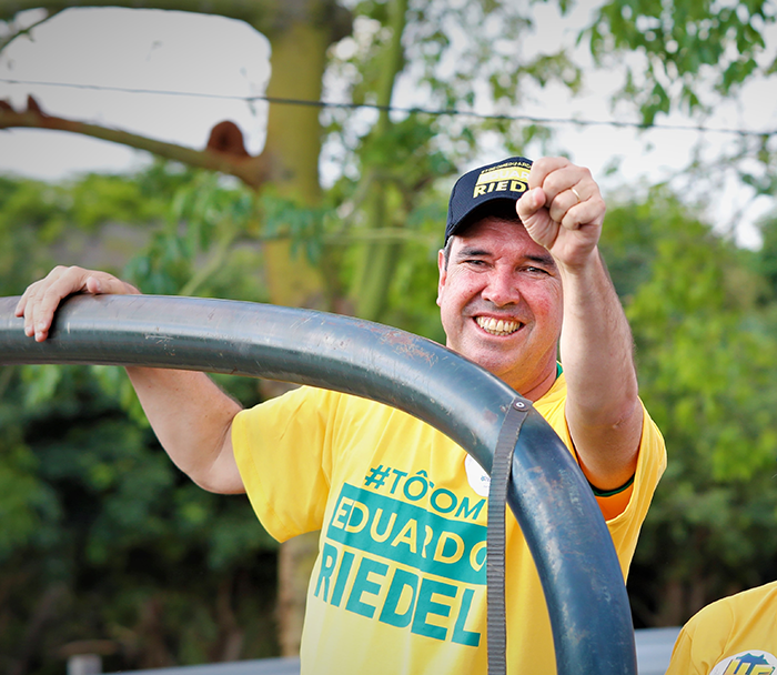 Esse é Eduardo Riedel, eleito governador de Mato Grosso do Sul. Foto: Saul Schramm