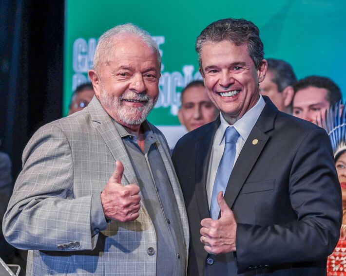 29.12.2022 - Lula e André de Paula, futuro Ministro da Pesca e Aquicultura. Foto: Ricardo Stuckert   