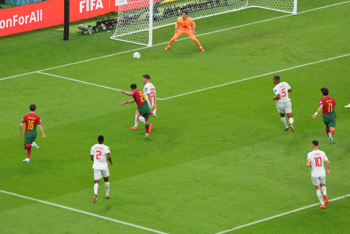 Escalado na vaga de Ronaldo, Gonçalo Ramos marcou três vezes﻿. Foto: Fifa 