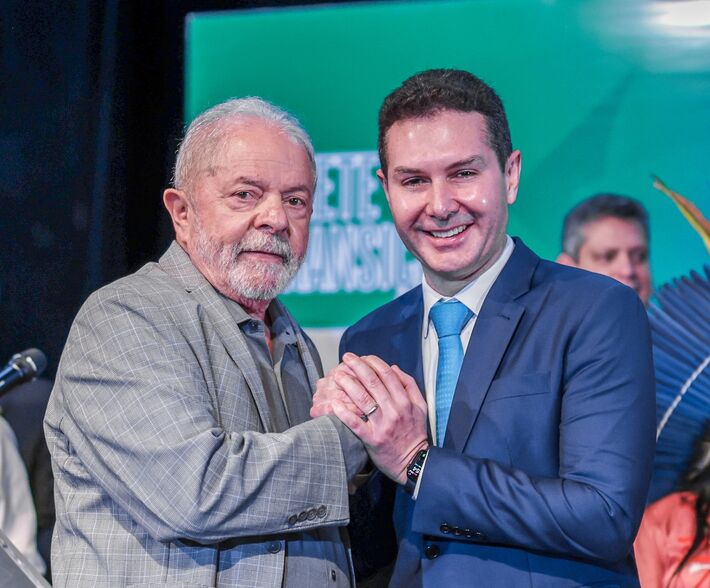 29.12.2022 - Lula e Jader Filho, Ministro das Cidades. - O Presidente eleito Luiz Inácio Lula da Silva anuncia os nomes de mais 16 Ministros e Ministras de Estado. Foto: Ricardo Stuckert