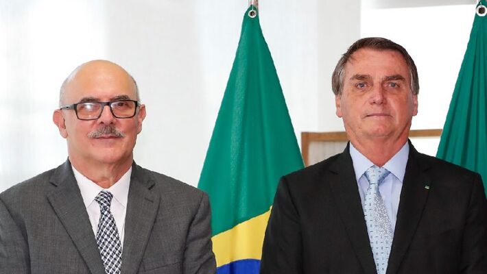 O ex-ministro da Educação Milton Ribeiro e Jair Bolsonaro. Foto: Alan Santos/PR 