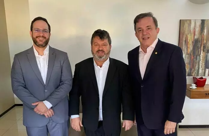 Henrique Sartori, Carlos Bernardo e Vander Loubet, em Brasília. Foto: Reprodução 
