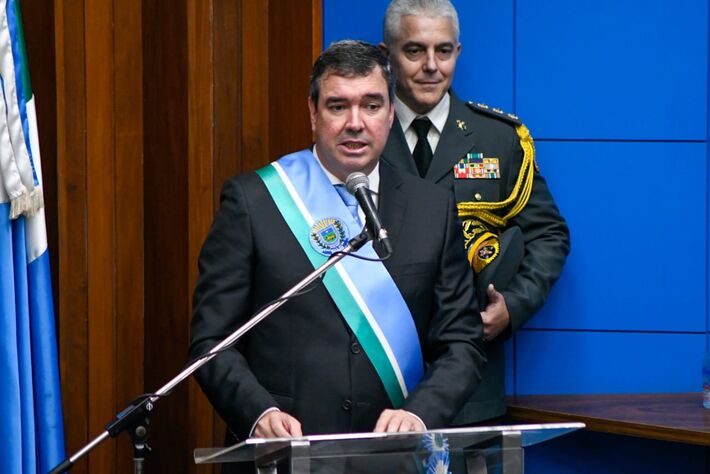 Governador Eduardo Riedel: "é nosso dever assistir os mais vulneráveis". Foto: Bruno Rezende