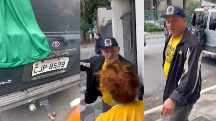 Bolsonarista agrediu mulher no meio da rua. 