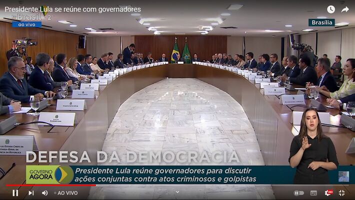 Governador de MS está no Fórum com presidente do Brasil. Foto: Reprodução