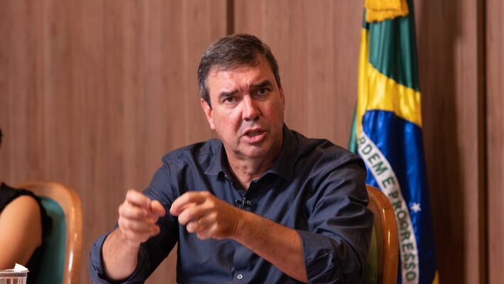 Esse é o governador de MS, Eduardo Riedel. Foto: Tero Queiroz