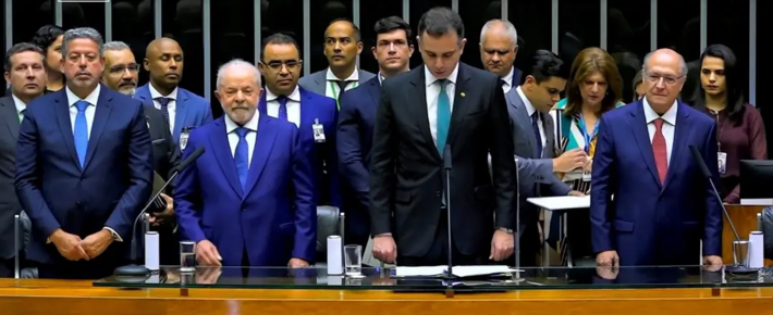 Lula toma posse na Presidência em solenidade no Congresso Nacional (Foto: Reprodução)