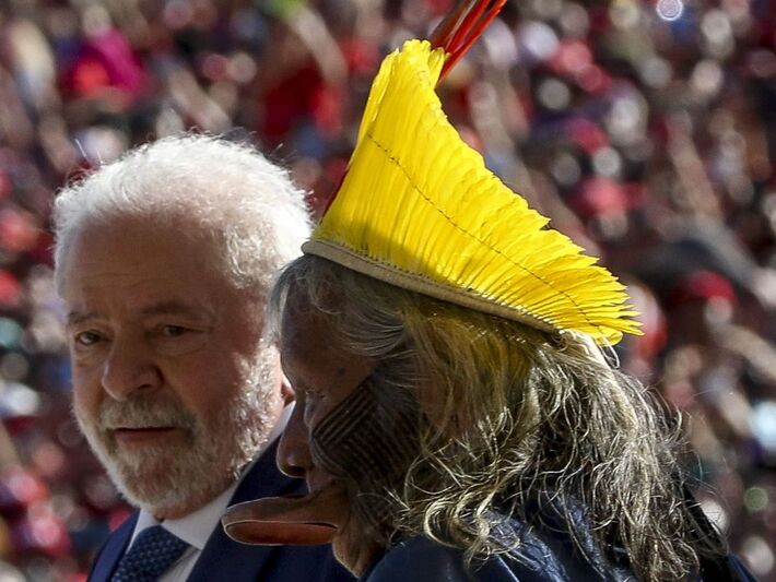 Cerimônia de posse do presidente da República, Luiz Inácio Lula da Silva no Palácio do Planalto. Foto: Tânia Rego/Agência Brasil