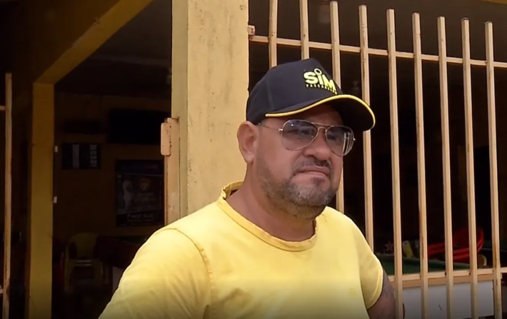 Alcimar era amigo vítimas e frequentava o bar onde aconteceu a chacina.  Foto: Reprodução/TV Centro América